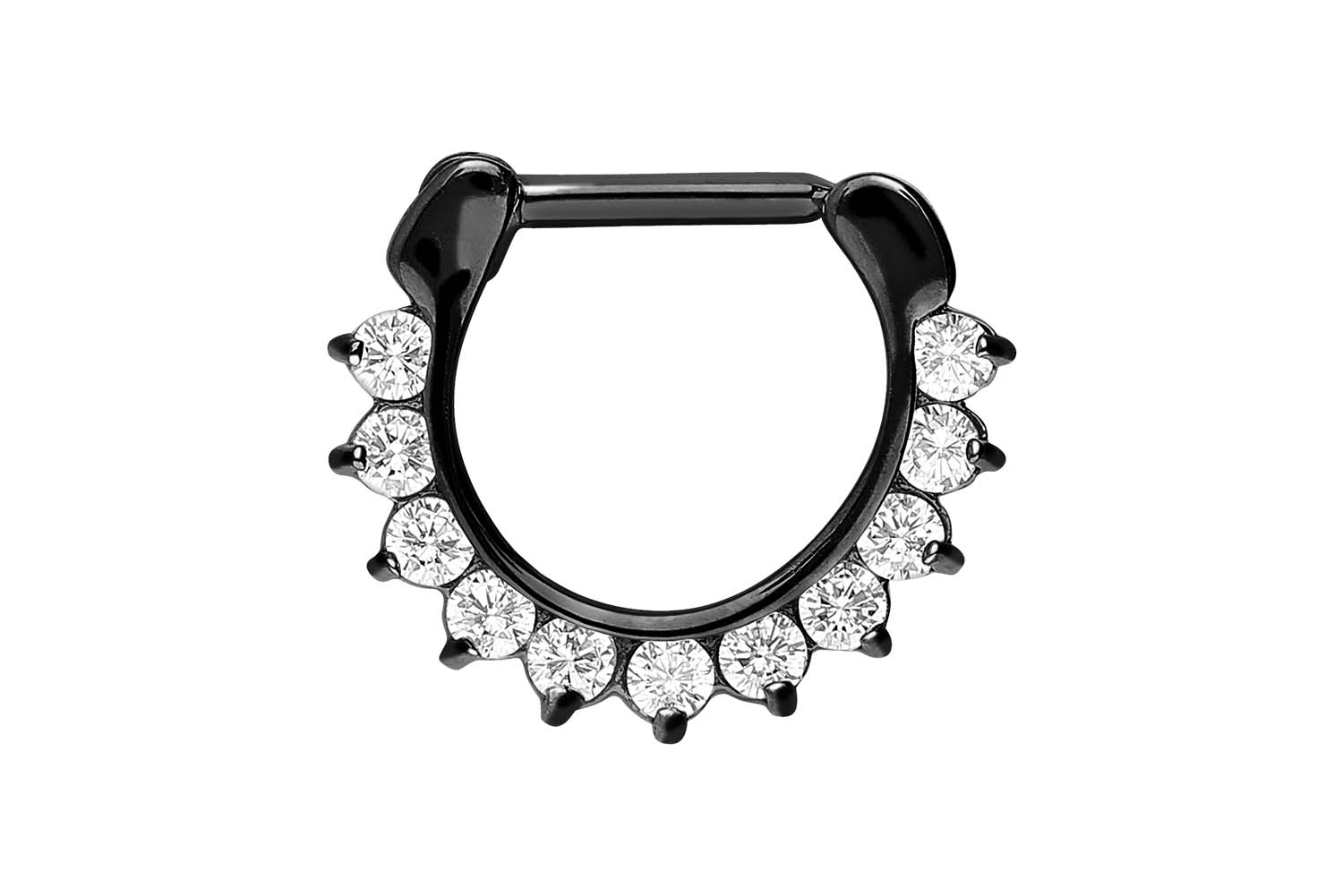 Chirurgenstahl Clicker 11 KRISTALLE von Piercingline